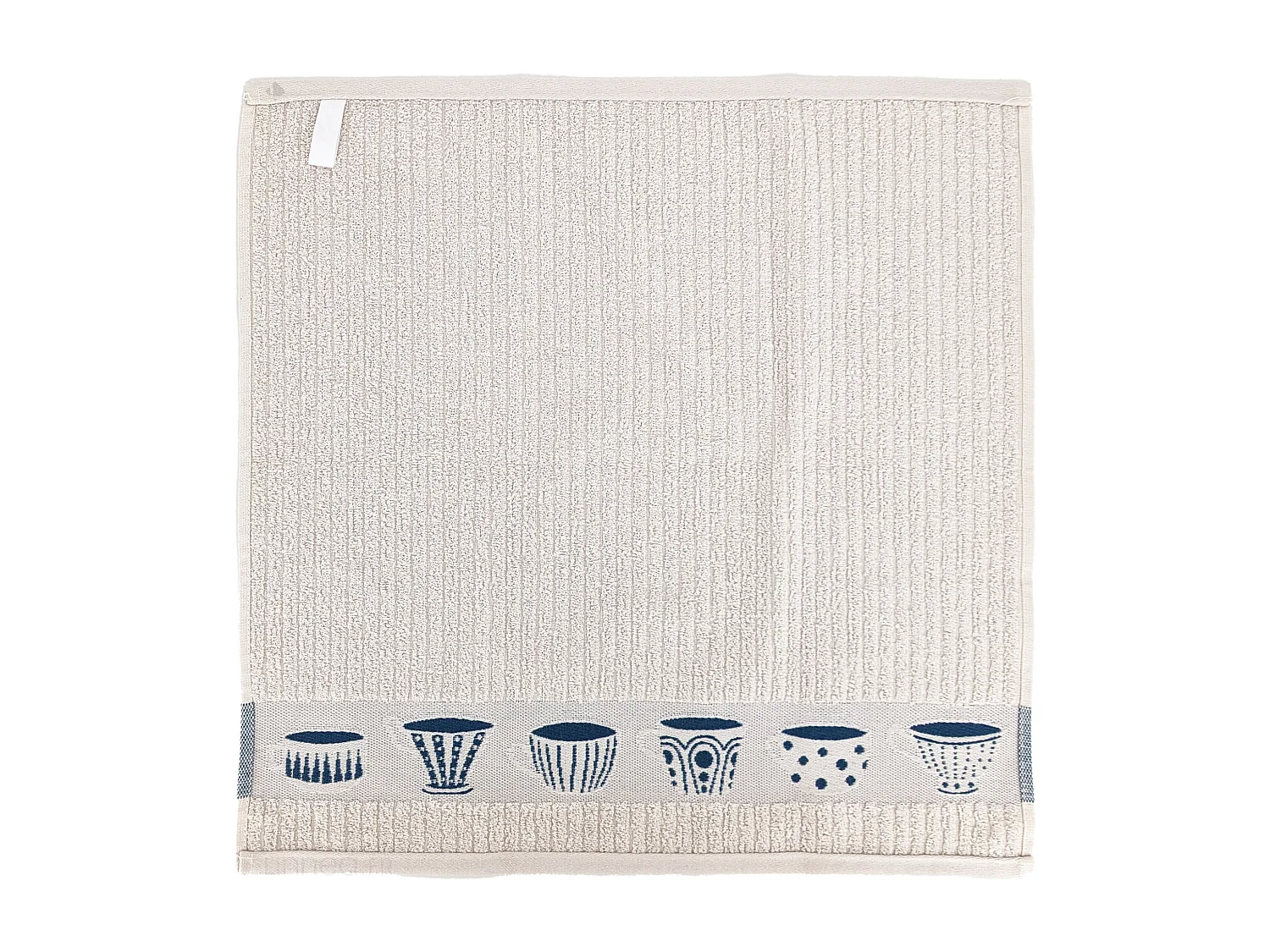 Lot de 2 torchons de cuisine pur coton 50x50 cm DELICARA bleu