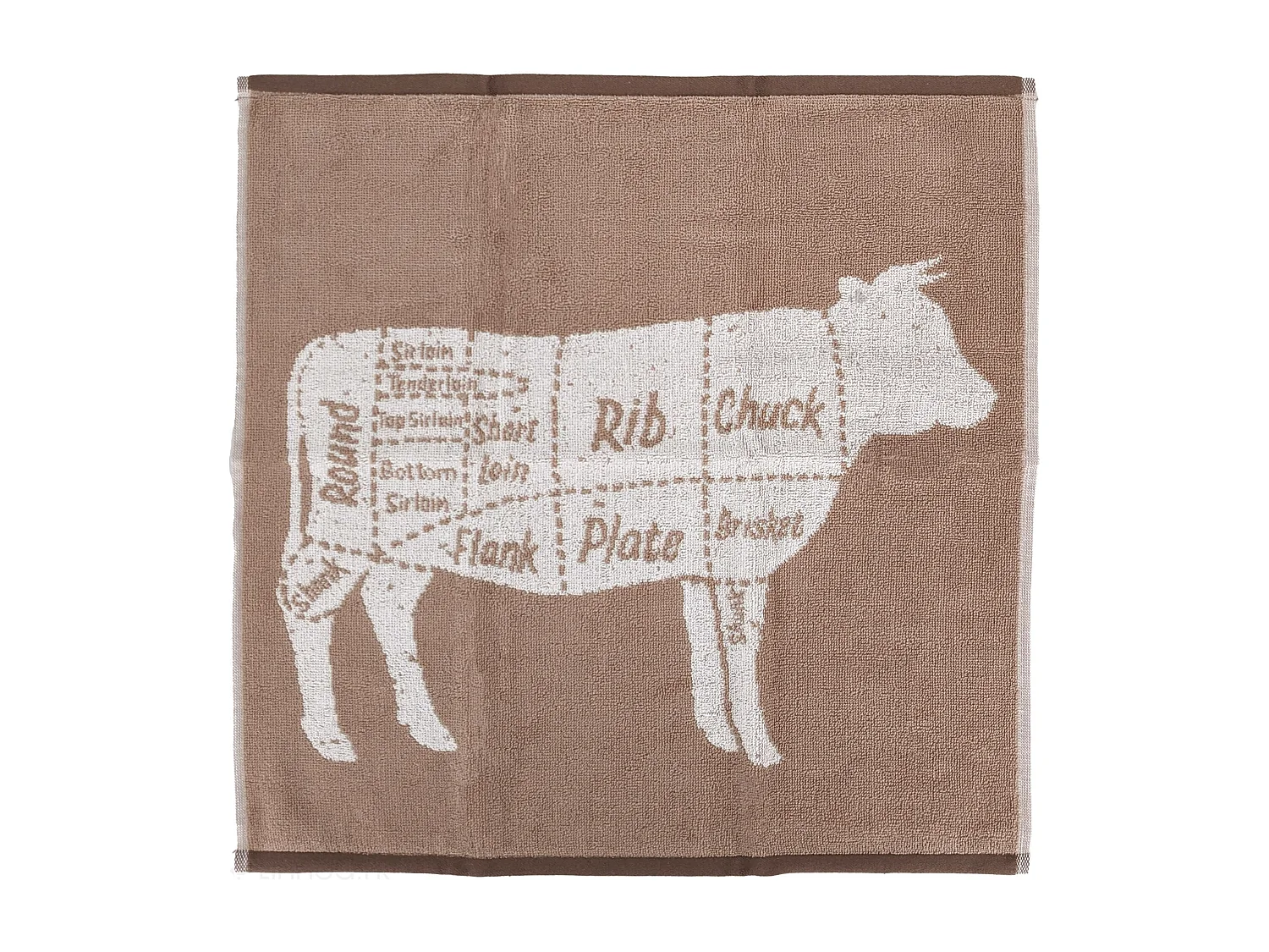 Lot de 2 torchons de cuisine pur coton 50x50 cm GRILLUXE beige