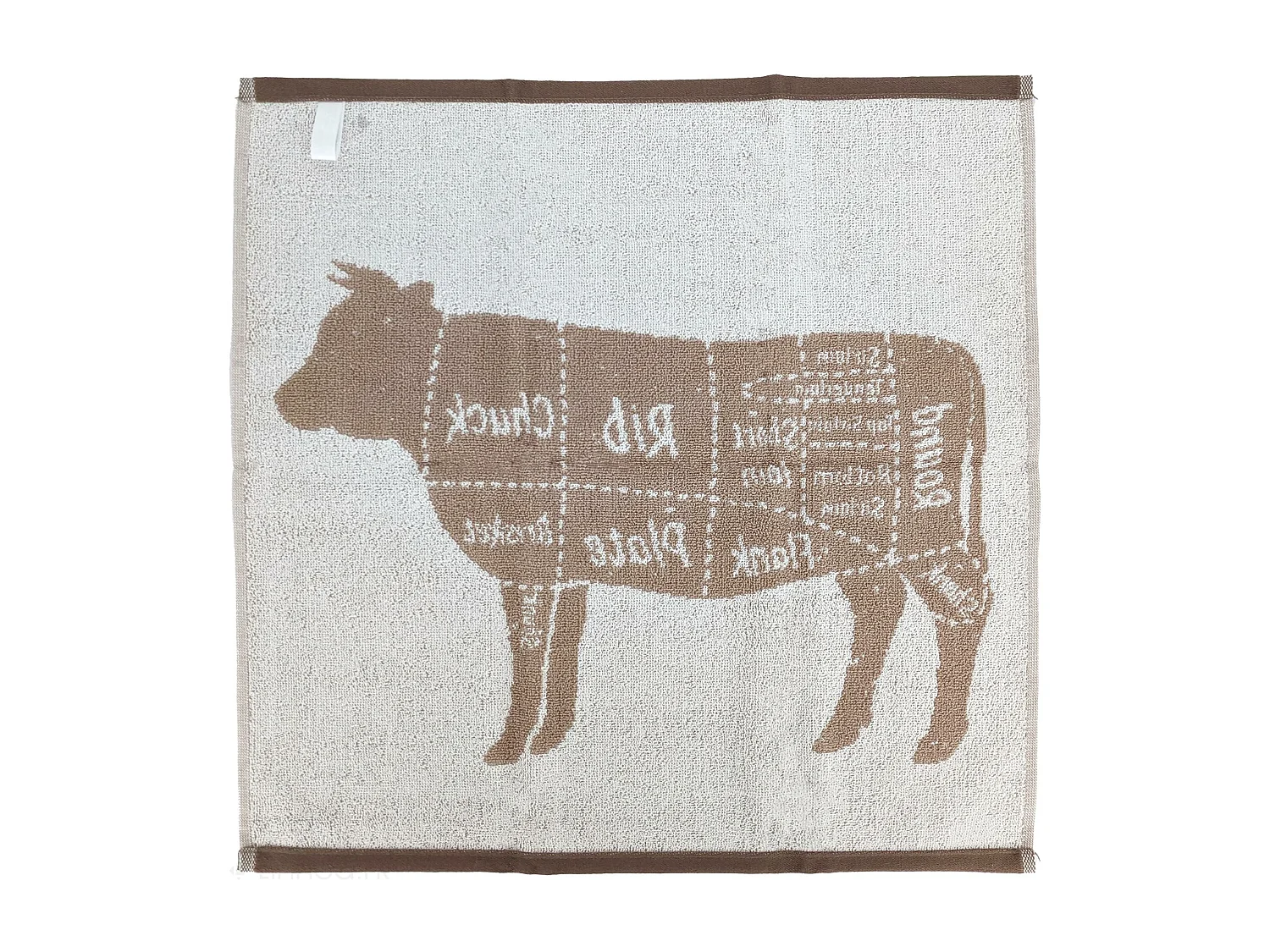 Lot de 2 torchons de cuisine pur coton 50x50 cm GRILLUXE beige