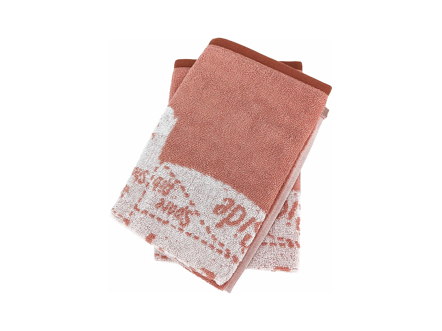 Lot de 2 torchons de cuisine pur coton 50x50 cm GRILLUXE rose