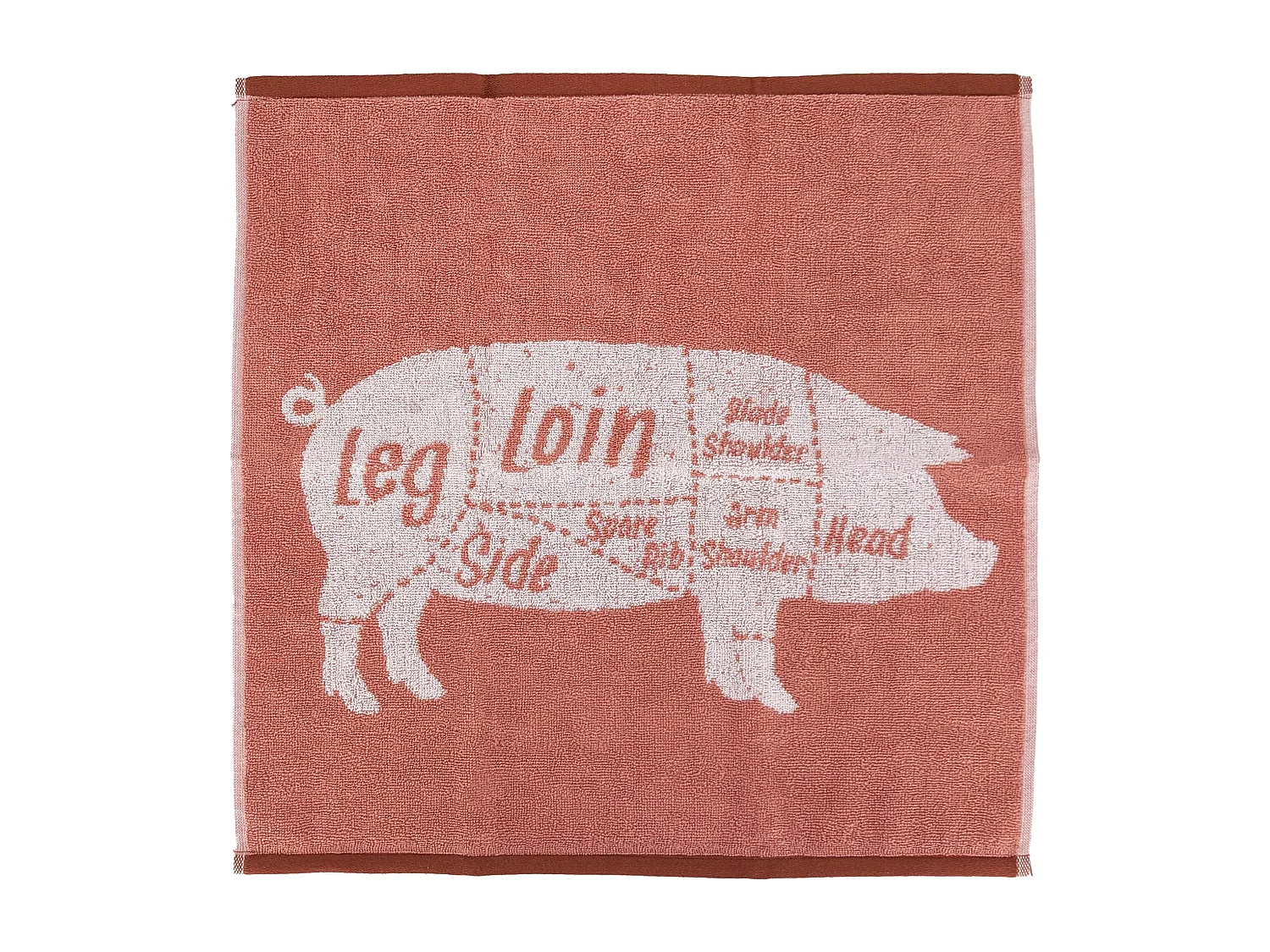 Lot de 2 torchons de cuisine pur coton 50x50 cm GRILLUXE rose