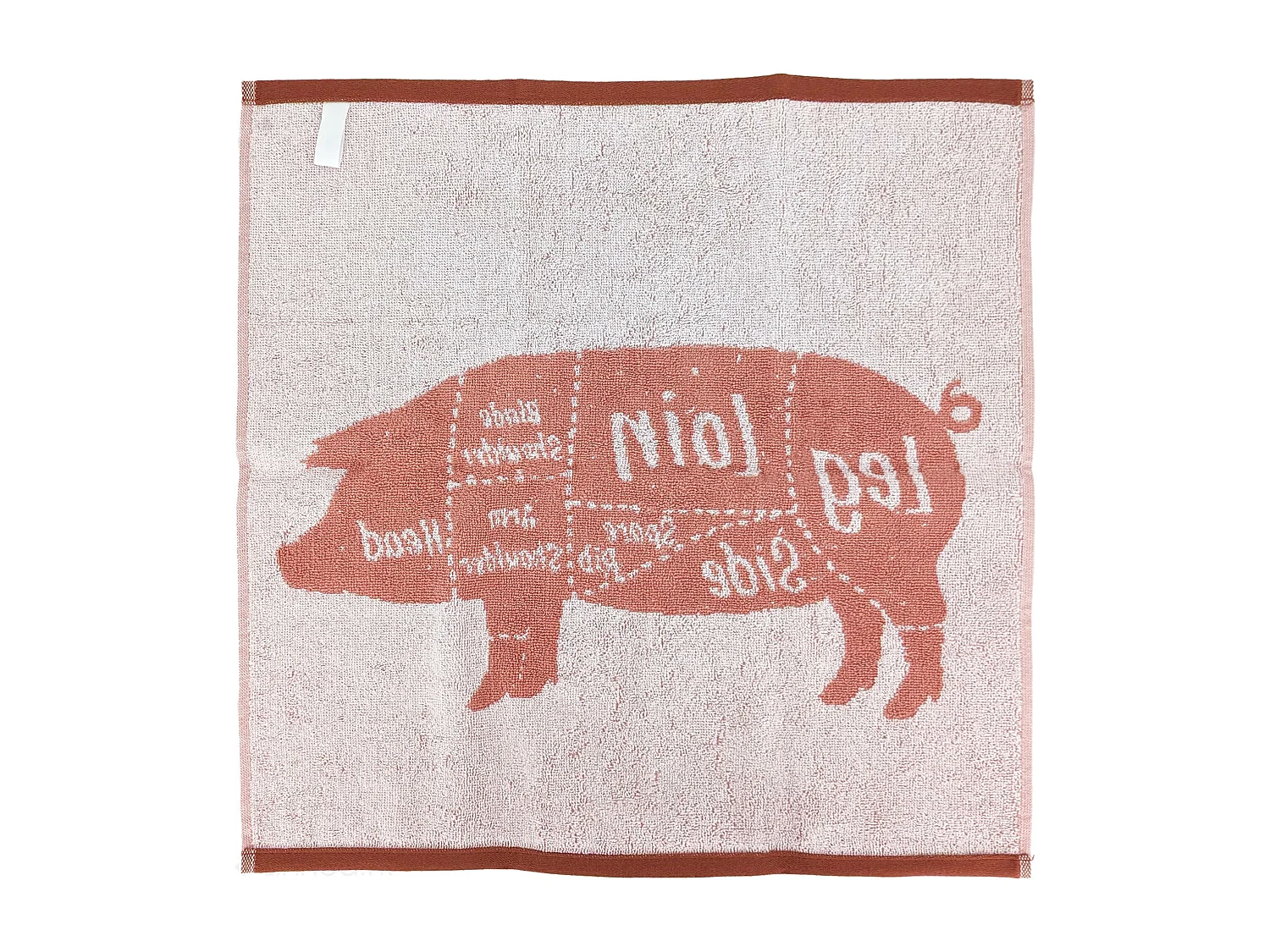 Lot de 2 torchons de cuisine pur coton 50x50 cm GRILLUXE rose