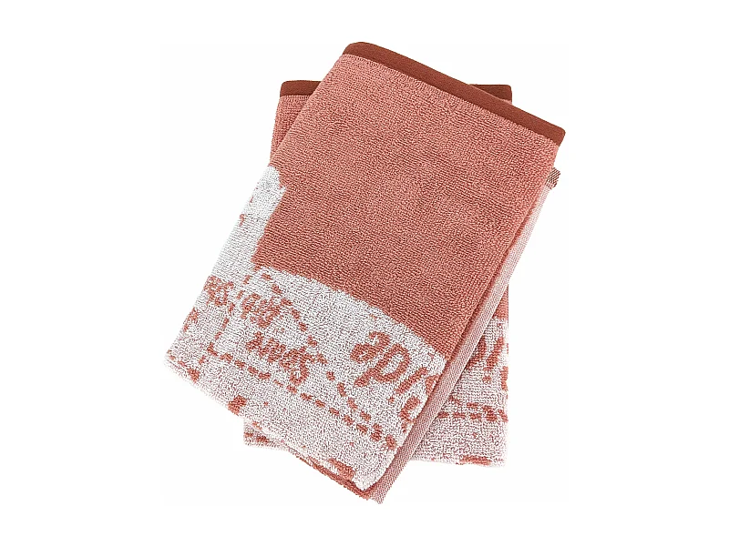 Lot de 2 torchons de cuisine pur coton 50x50 cm GRILLUXE rose