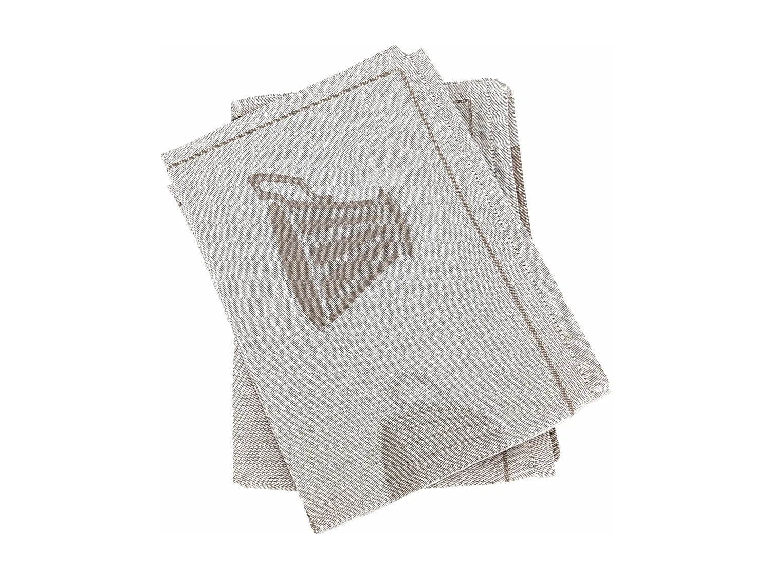 Lot de 2 torchons de cuisine pur coton 50x70 cm DELICARA beige