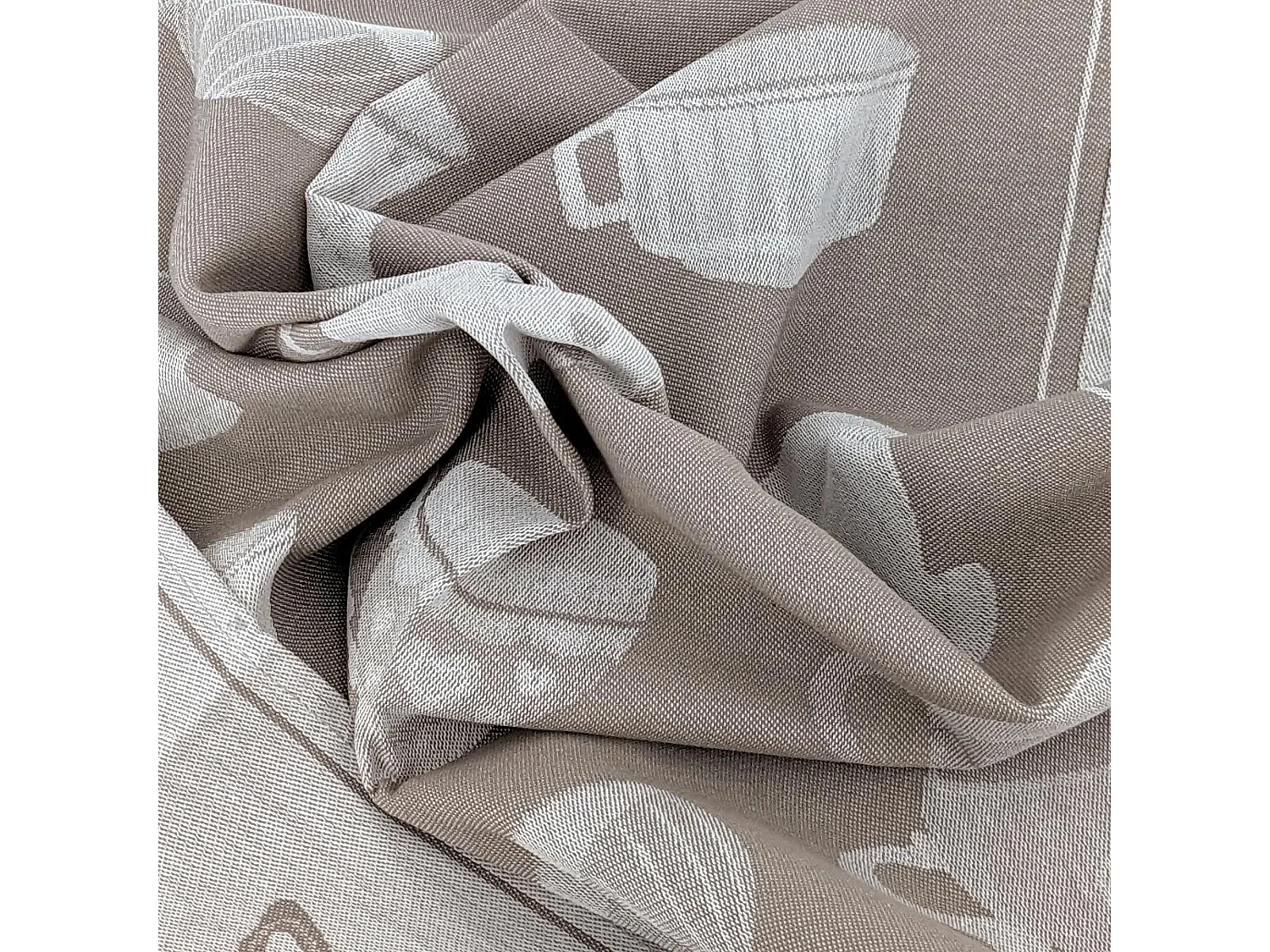 Lot de 2 torchons de cuisine pur coton 50x70 cm DELICARA beige