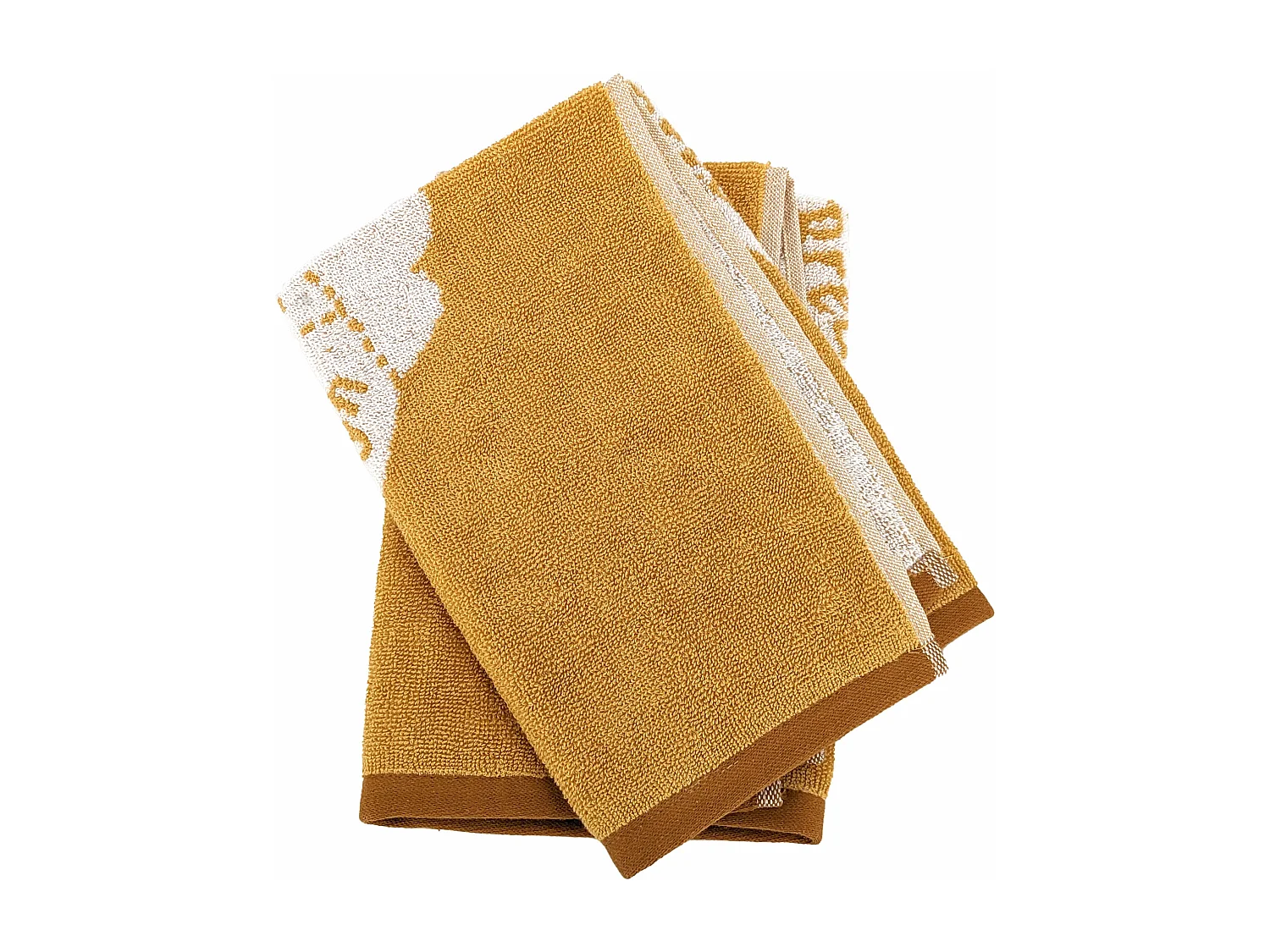 Lot de 2 torchons de cuisine pur coton 50x50 cm GRILLUXE jaune