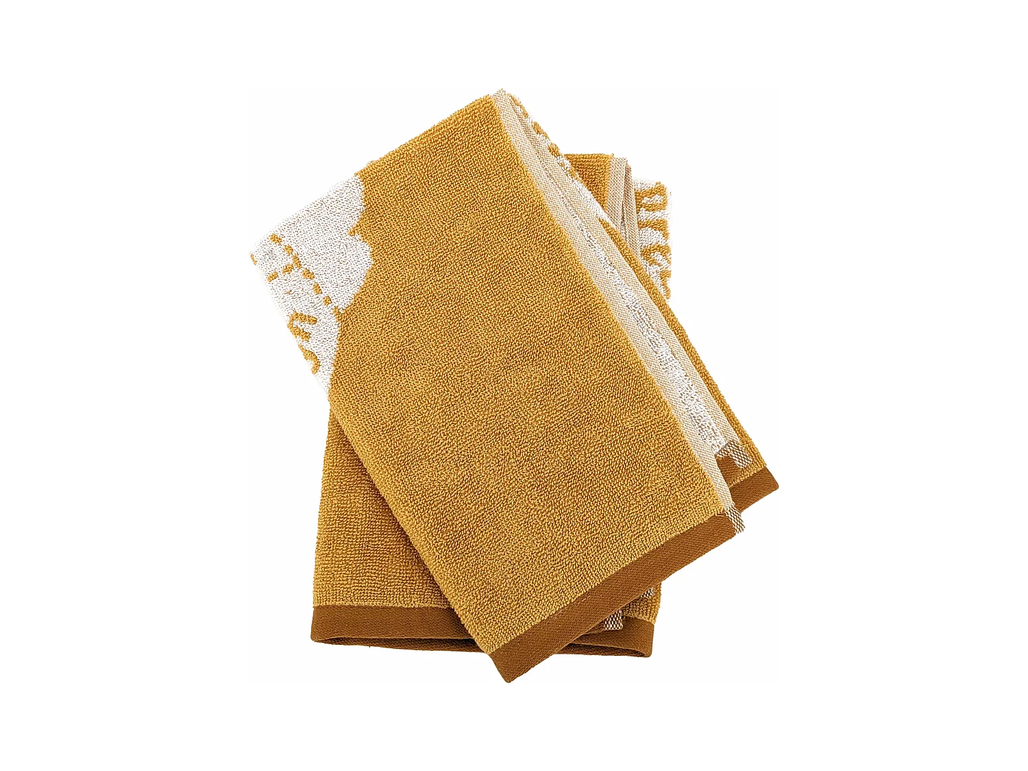 Lot de 2 torchons de cuisine pur coton 50x50 cm GRILLUXE jaune