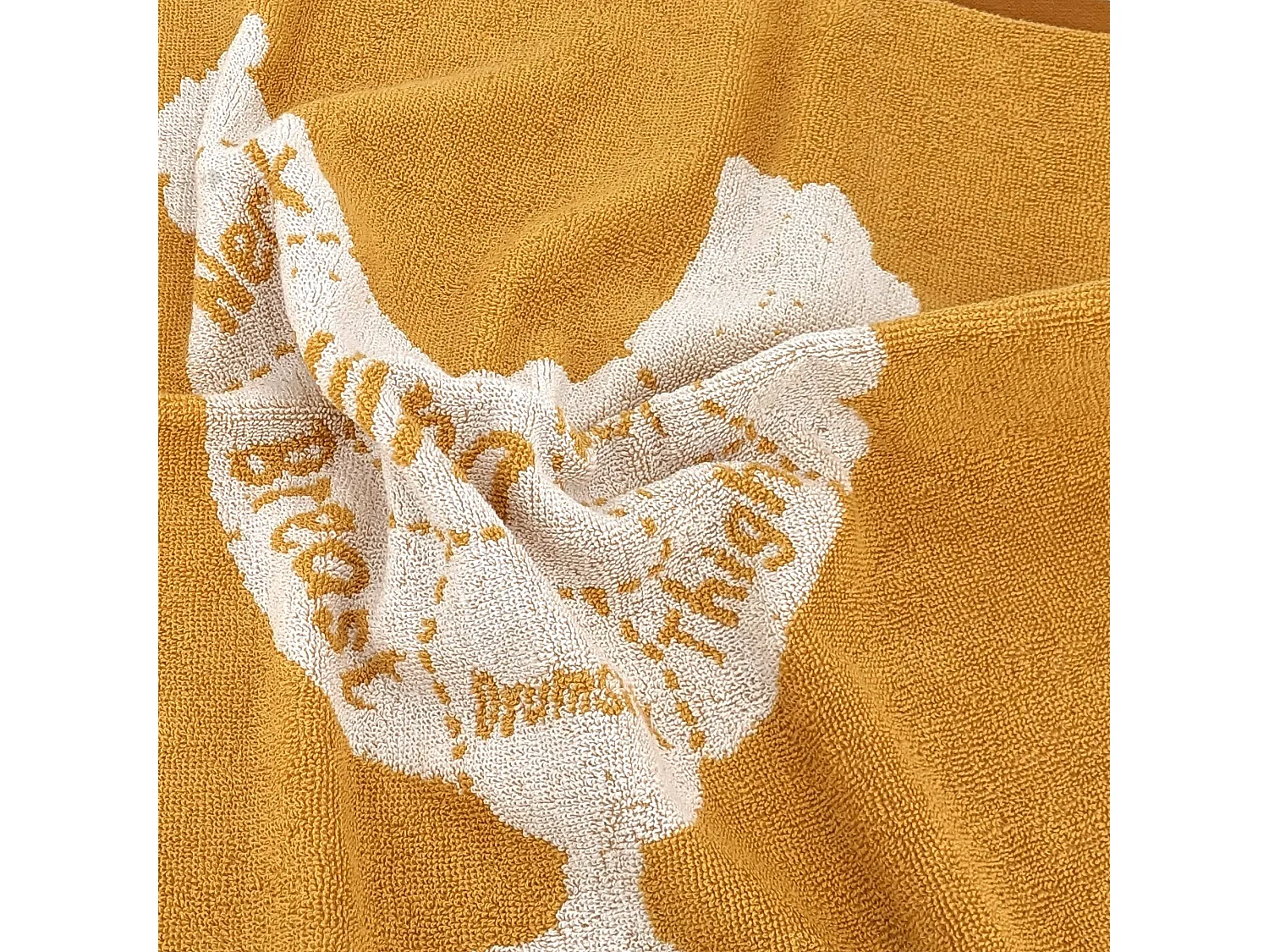 Lot de 2 torchons de cuisine pur coton 50x50 cm GRILLUXE jaune