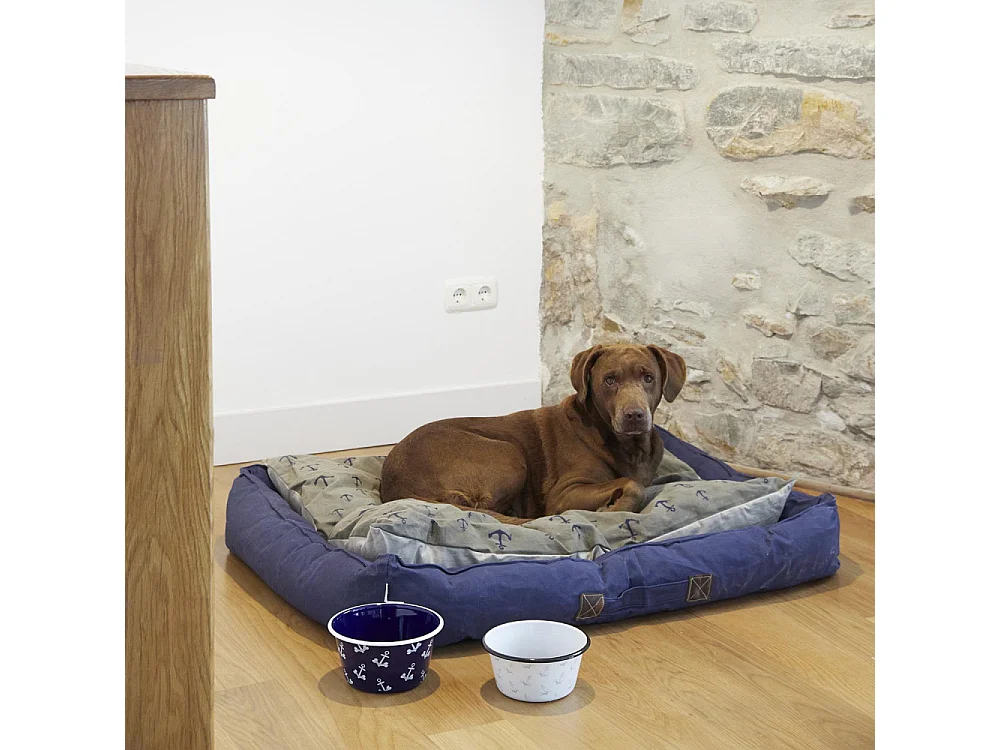 Tapis pour chien Ancre marine