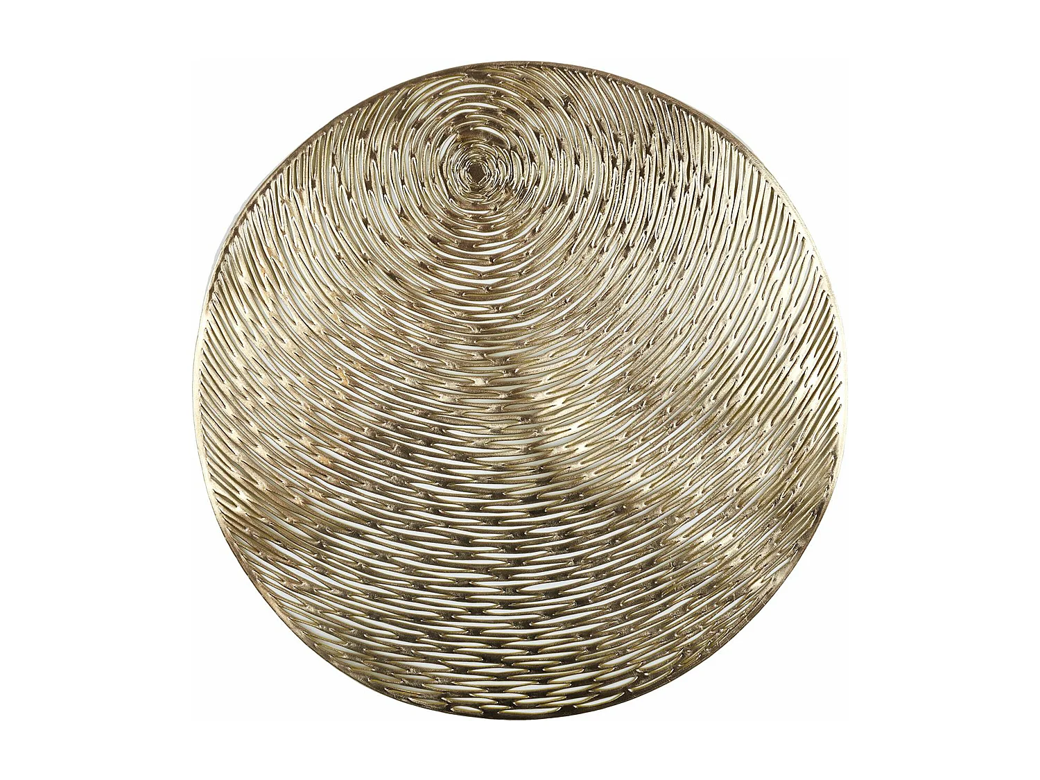 Lot de 2 sets de table rond 40 cm en plastique collection PHUKET doré