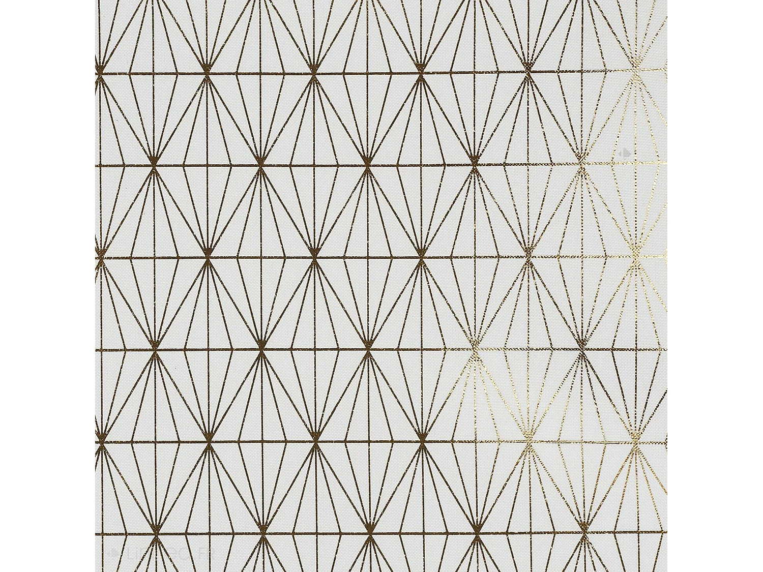 Nappe rectangle 140x250 cm GOLD motifs géométriques blanche dorée