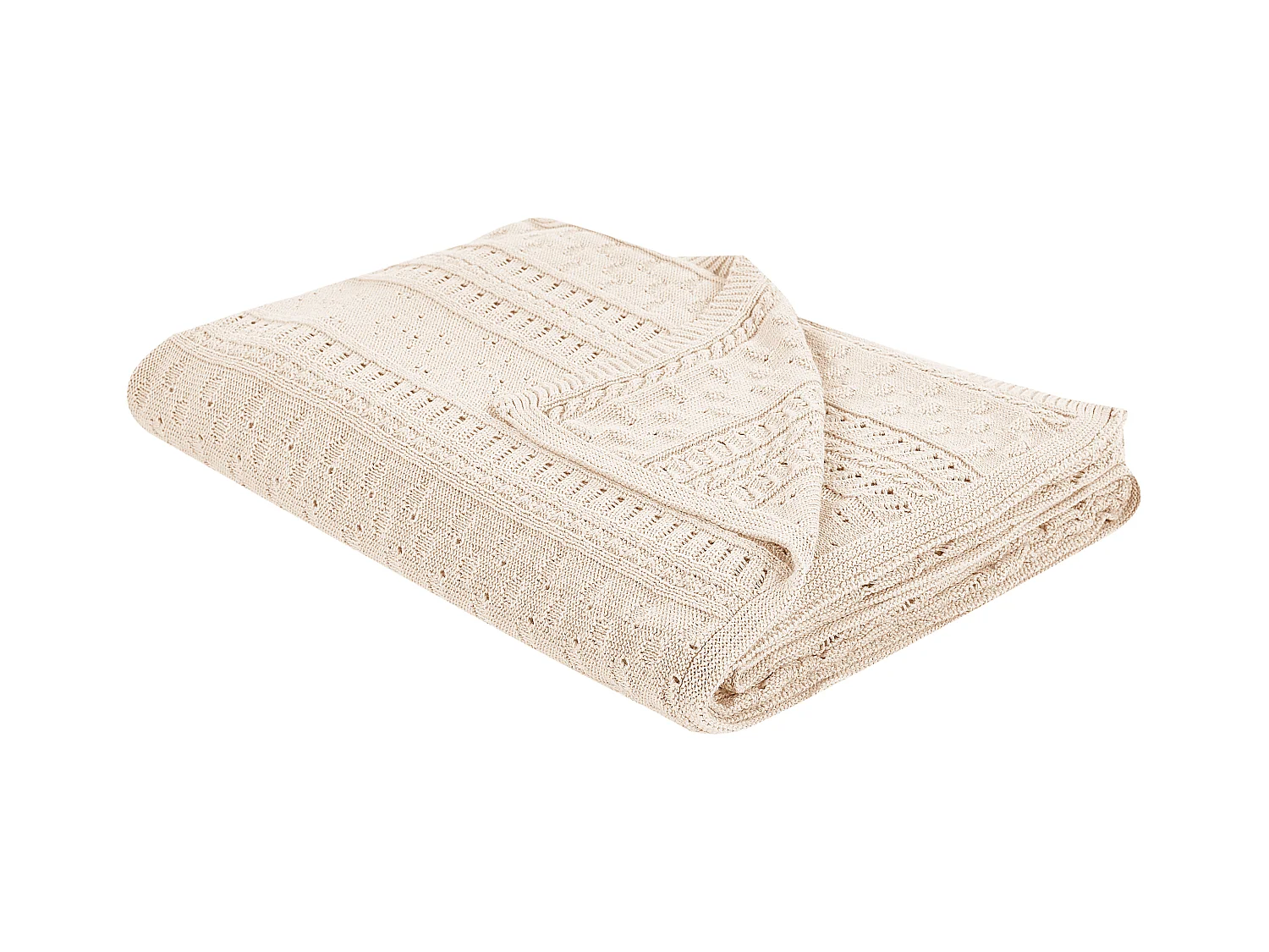 Couvre-lits DAULET Coton 150 x 200 cm Beige clair
