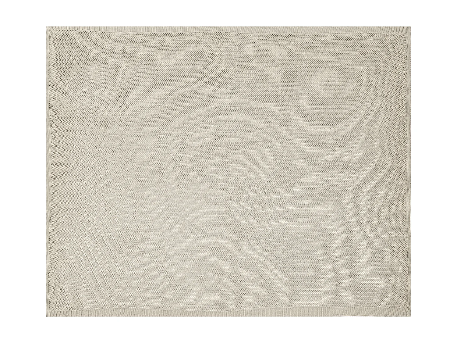 Decke Baumwolle beige 150 x 200 cm gestrickte Tagesdecke Ilen