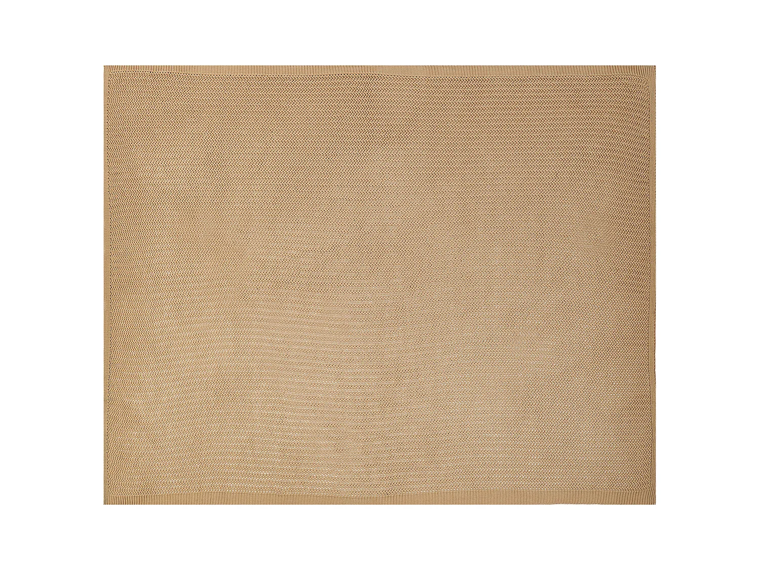 Decke Baumwolle braun 150 x 200 cm gestrickte Tagesdecke Ilen