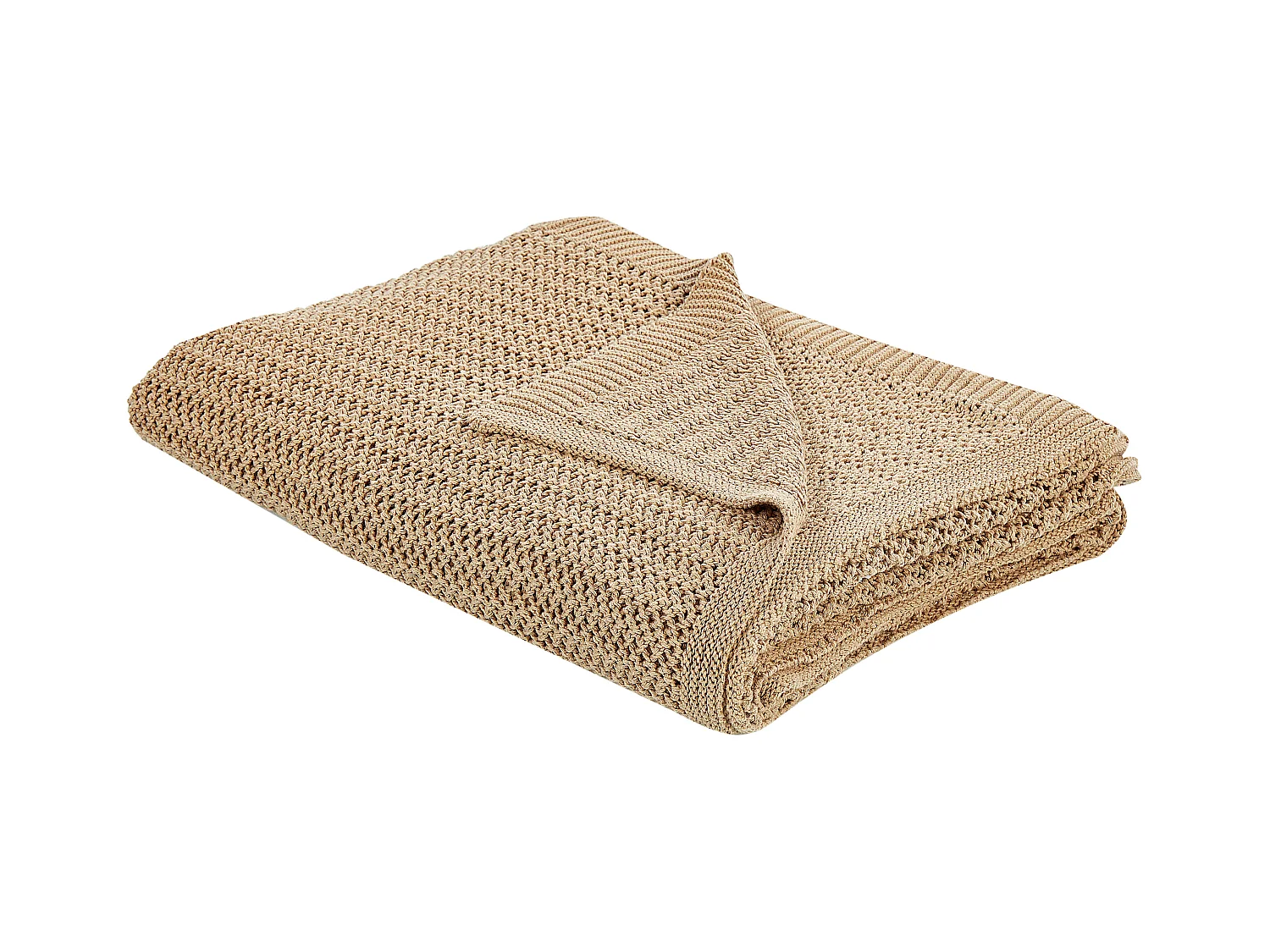 Couvre-lits ILEN Coton 150 x 200 cm Marron clair