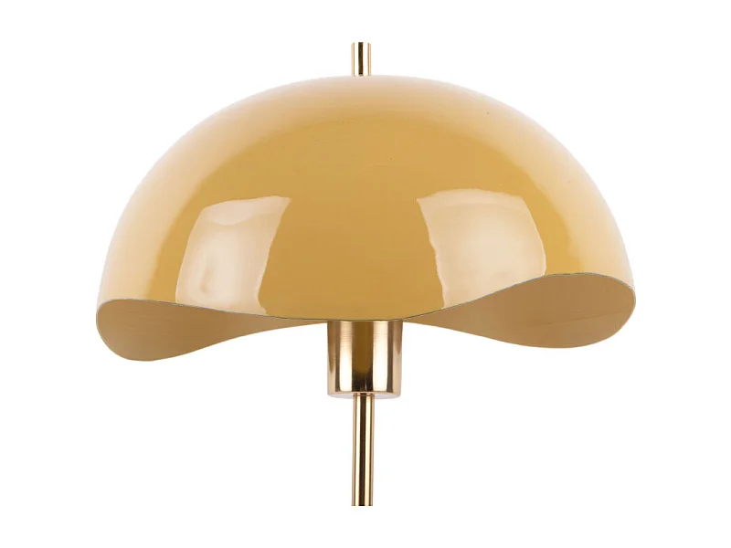 Waved Dome - Lampe à poser en métal et marbre - Blanc