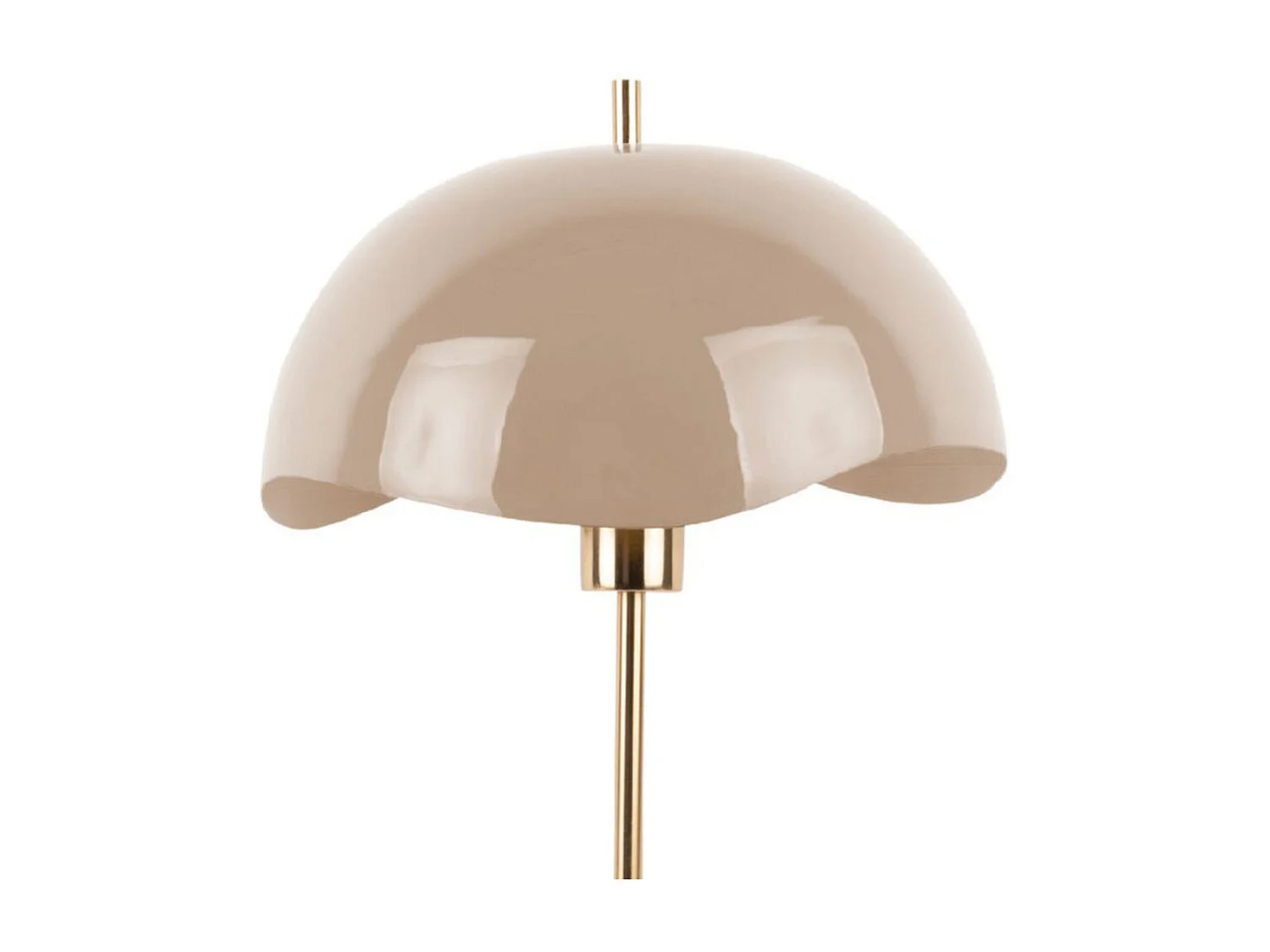 Waved Dome - Lampe à poser en métal et marbre - Marron
