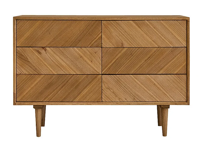 Cómoda de madera de mindi maciza de 120 cm