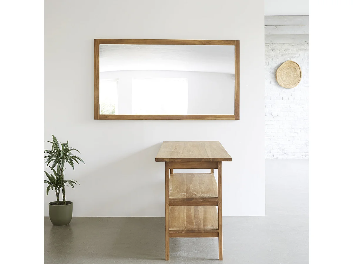 Mueble de baño de madera teca maciza de 160 cm