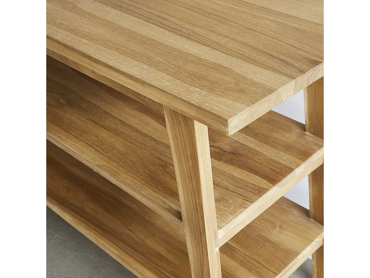 Mueble de baño de madera teca maciza de 160 cm