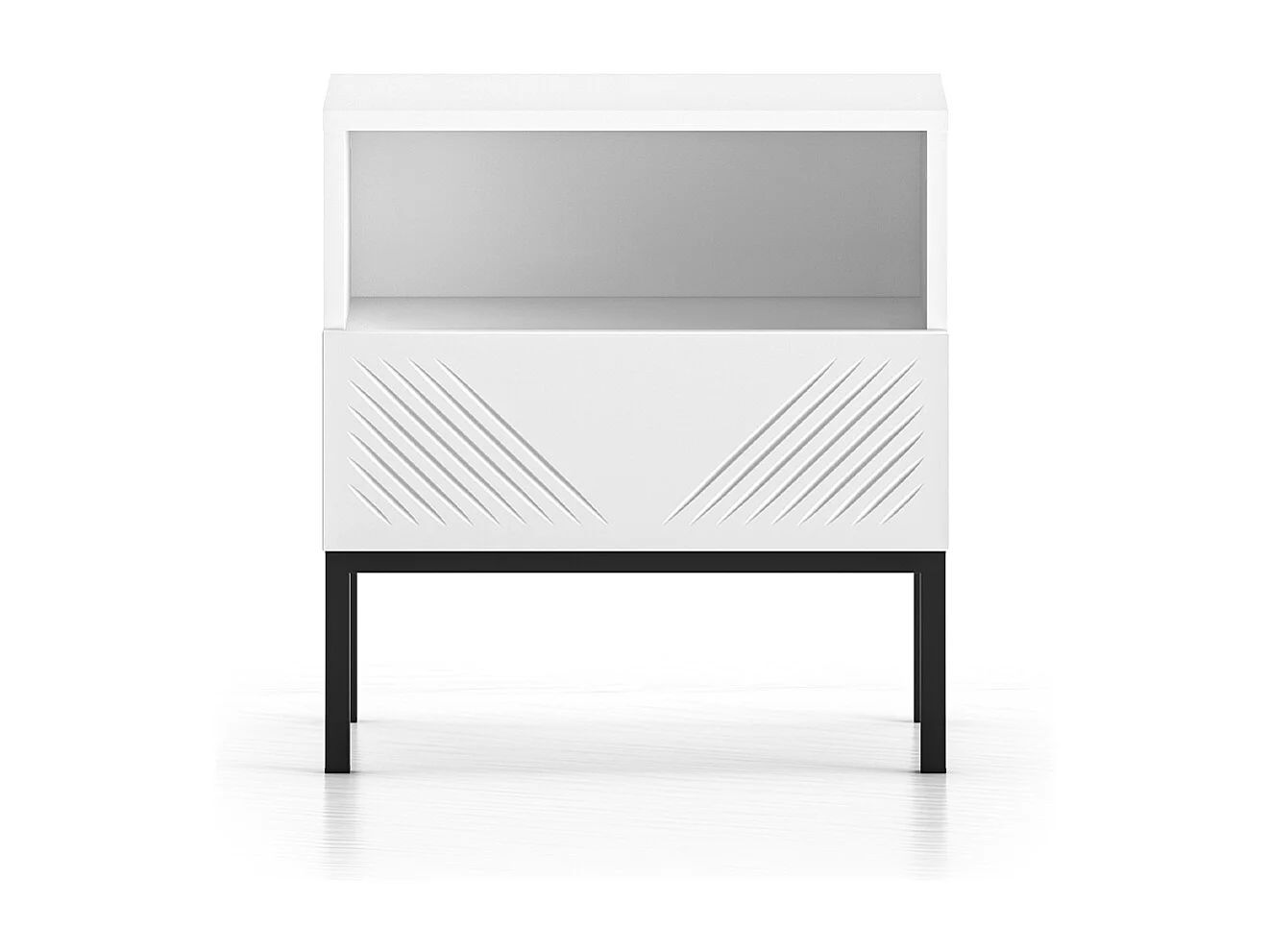 Chevet 1 tiroir Aura Blanc