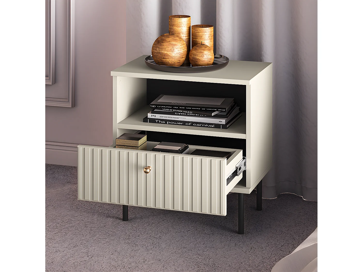 Chevet 1 tiroir Nova Cachemire