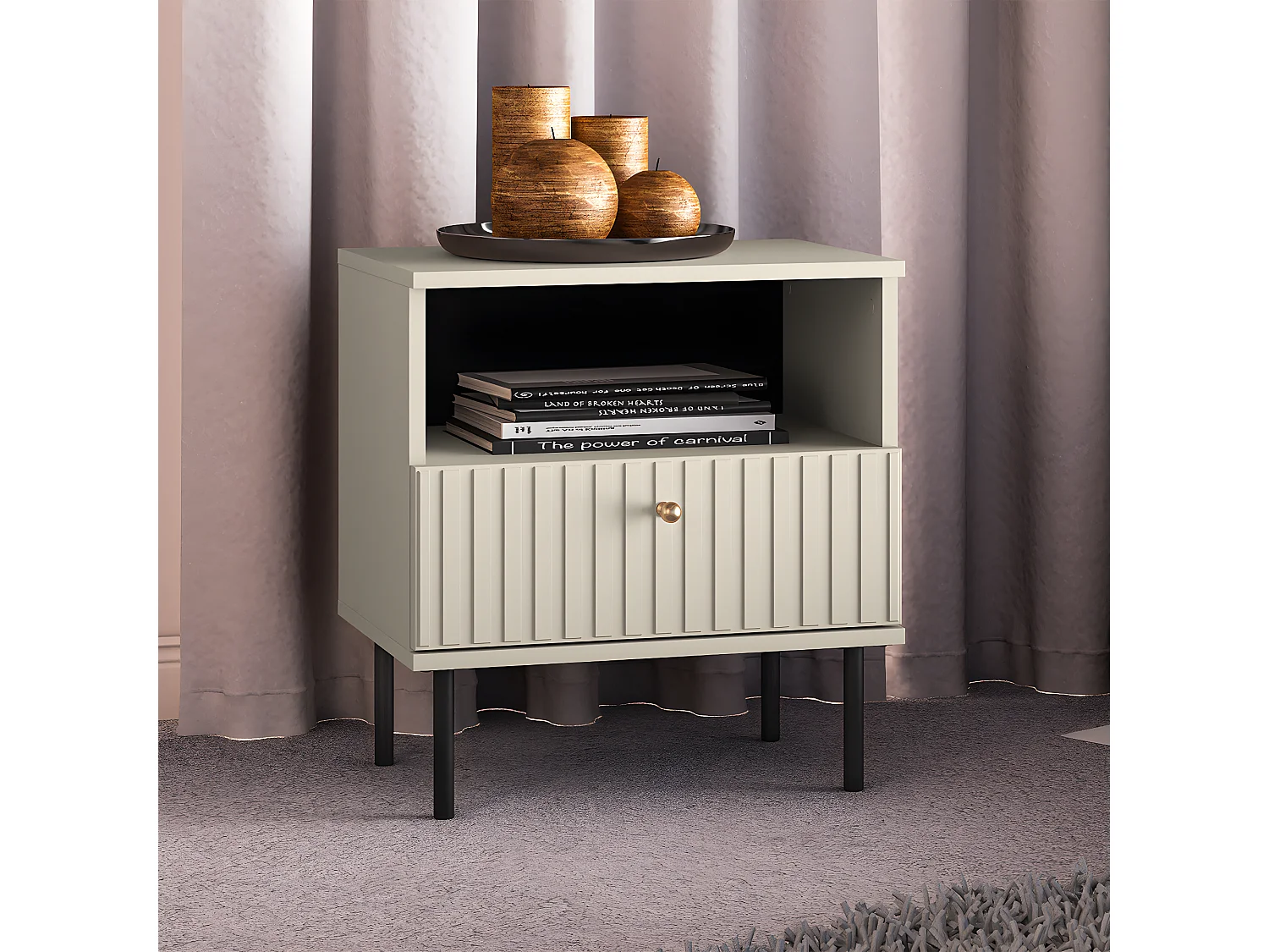 Chevet 1 tiroir Nova Cachemire