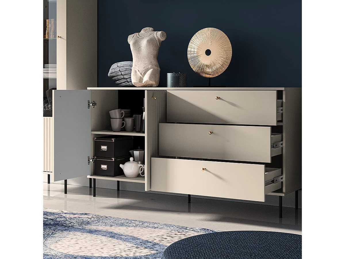 Nova Cashmere 2-door 3-drawer sideboard