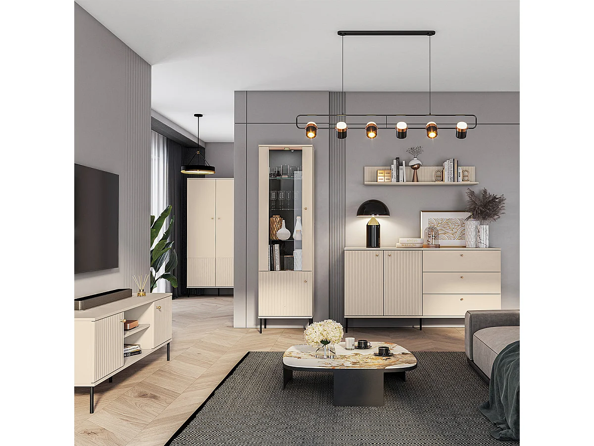 Nova Cashmere 2-door 3-drawer sideboard