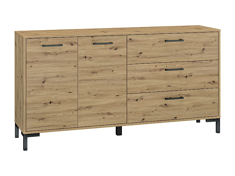 Aparador 2 portas 3 gavetas Liora madeira 83cm