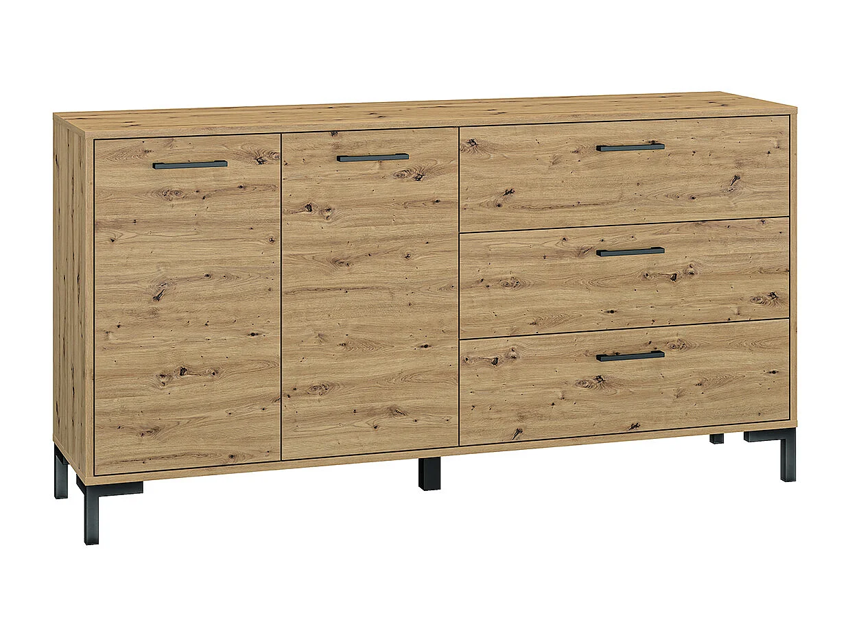 Buffet 2 portes 3 tiroirs 160 cm Liora Bois