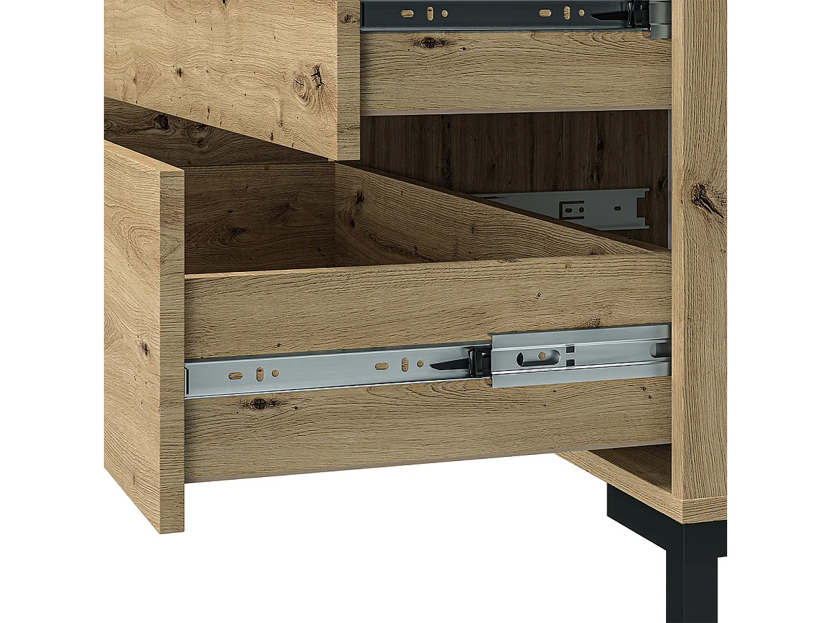 Buffet 2 portes 3 tiroirs 160 cm Liora Bois
