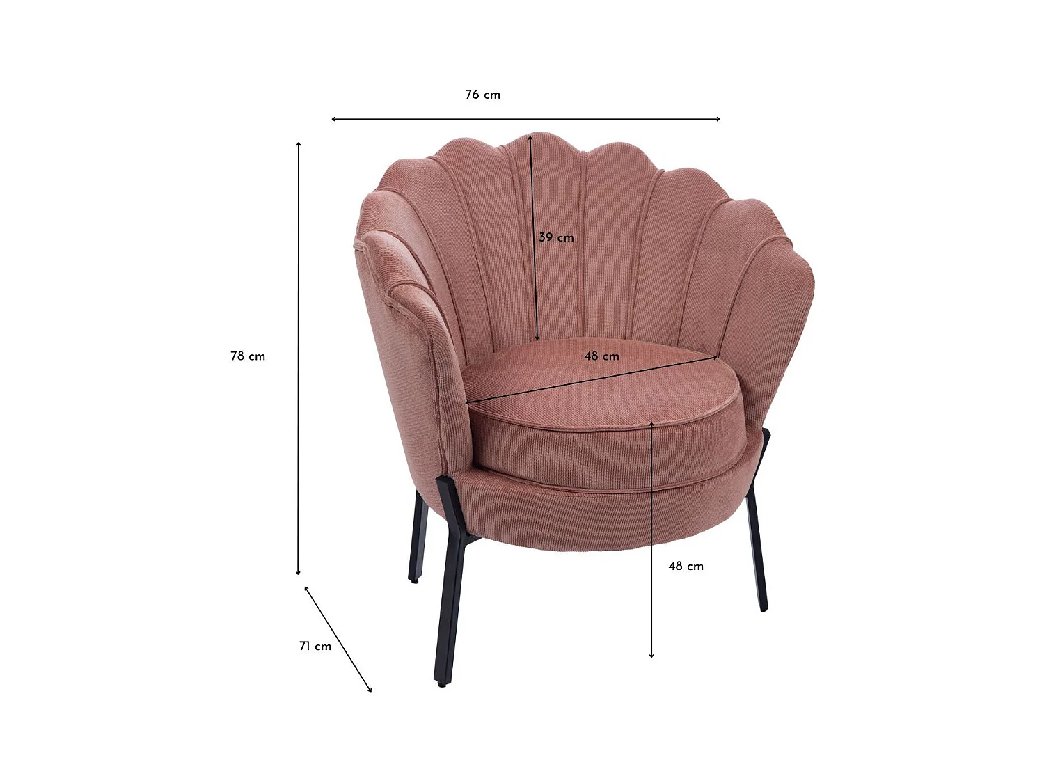 Fauteuil Rose Madeline