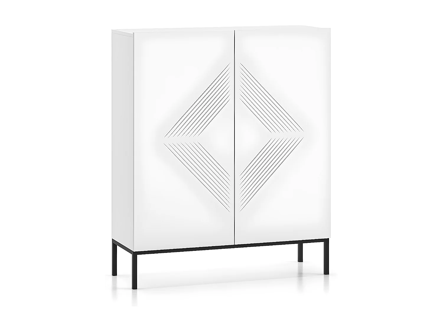 Buffet haut 2 portes Aura Blanc