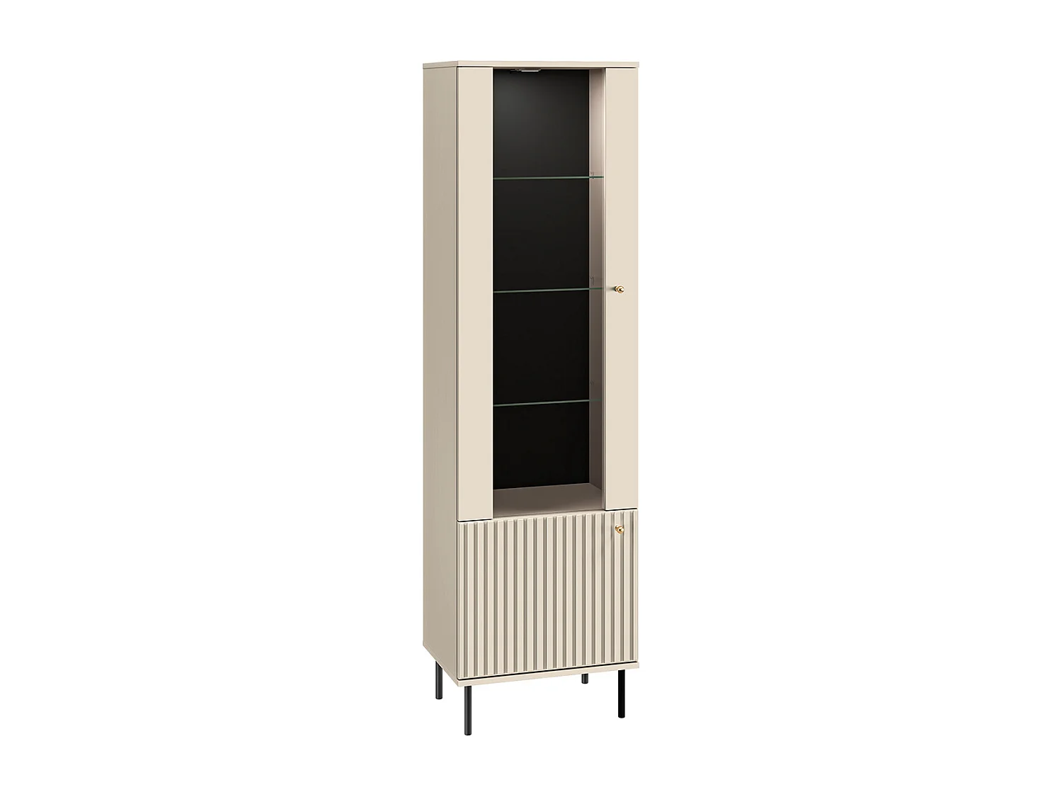 Nova Cashmere LED 2-deurs vitrinekast