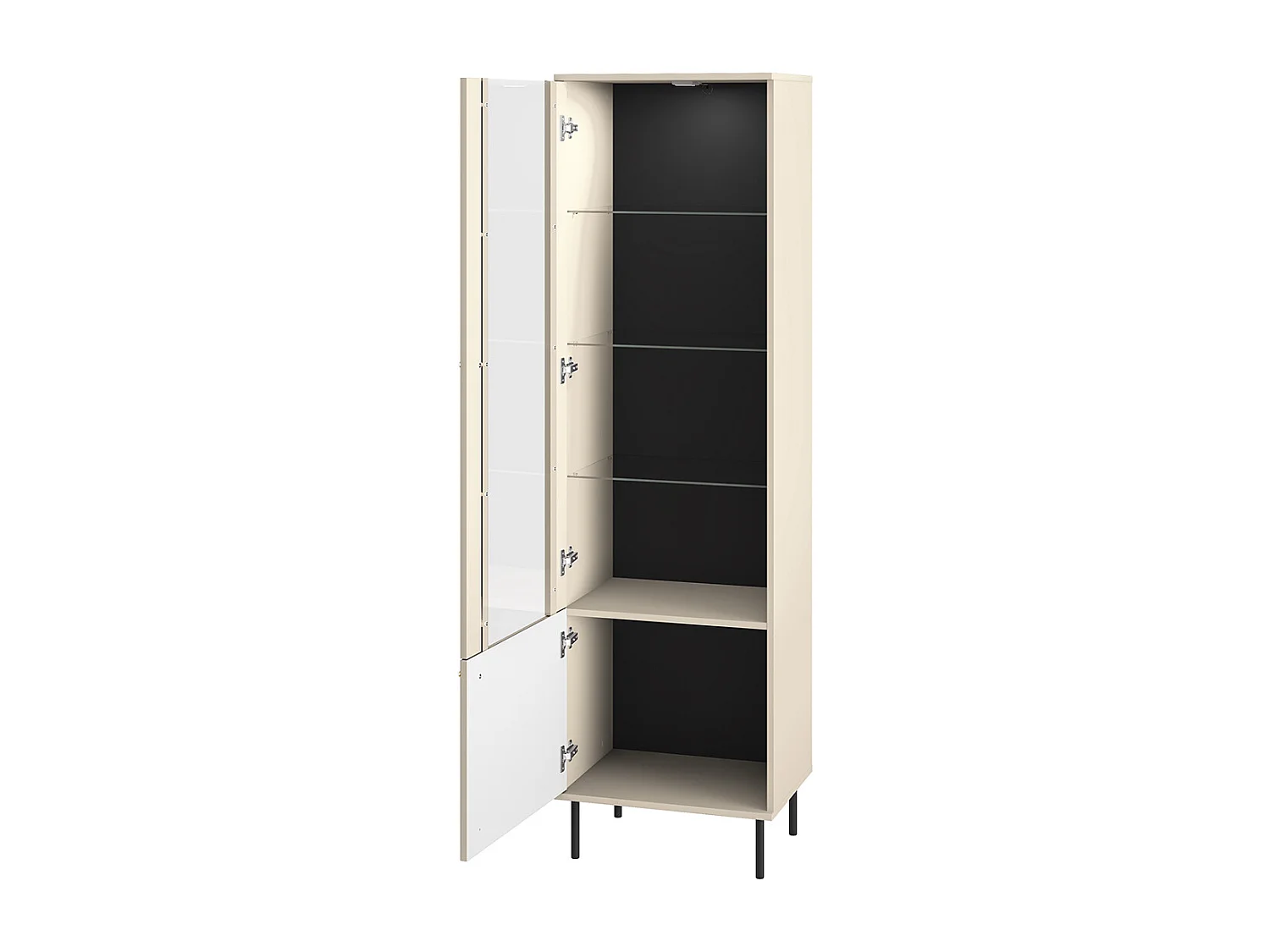 Nova Cashmere LED 2-deurs vitrinekast