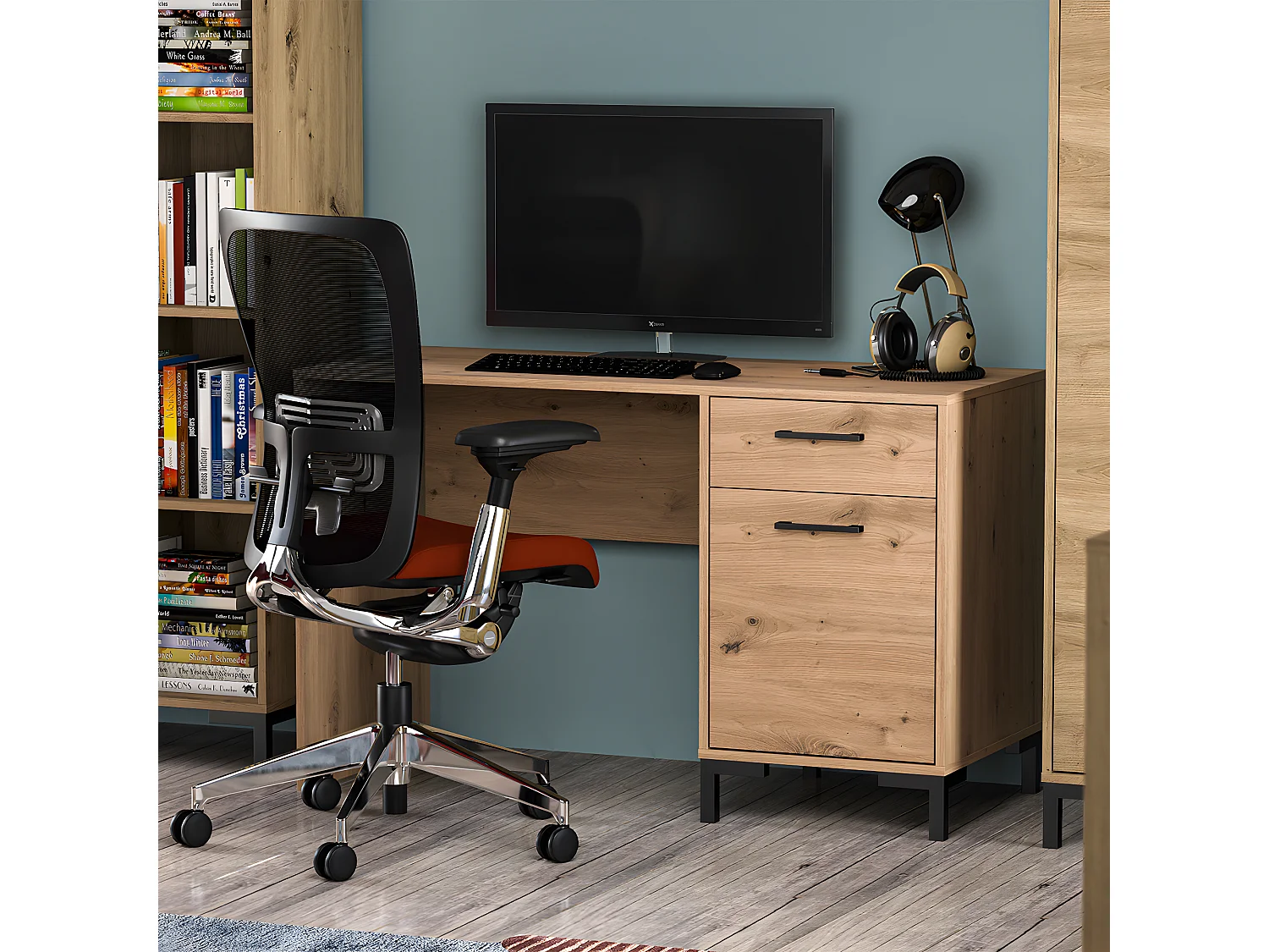 Bureau 1 porte 1 tiroir Liora Bois