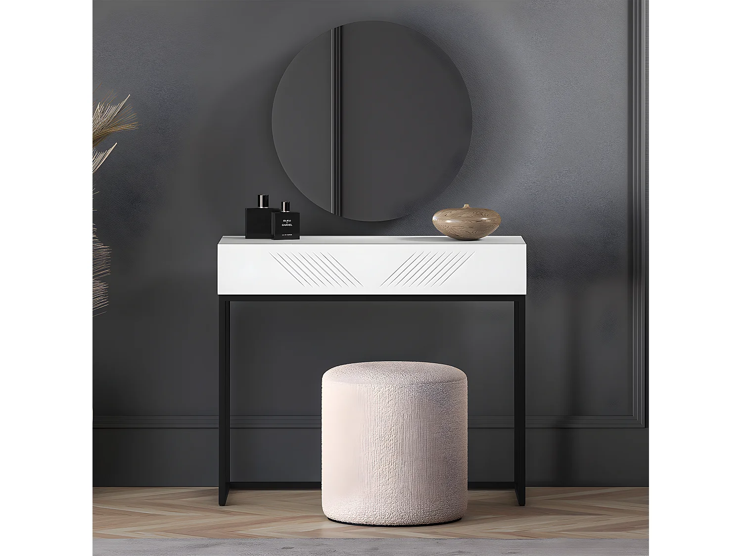 Consola 1 gaveta Aura branco 78cm