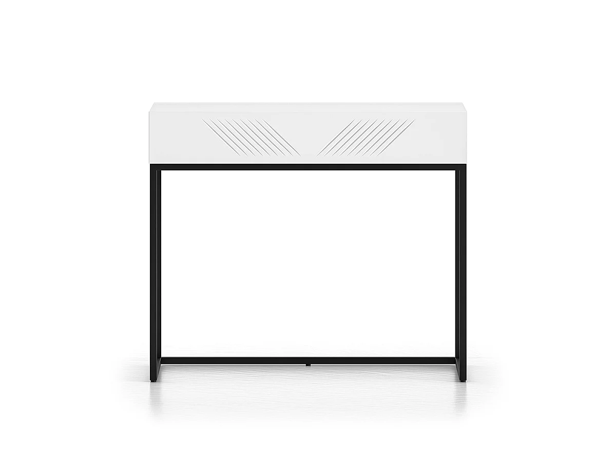 Console 1-drawer dressing table Aura White