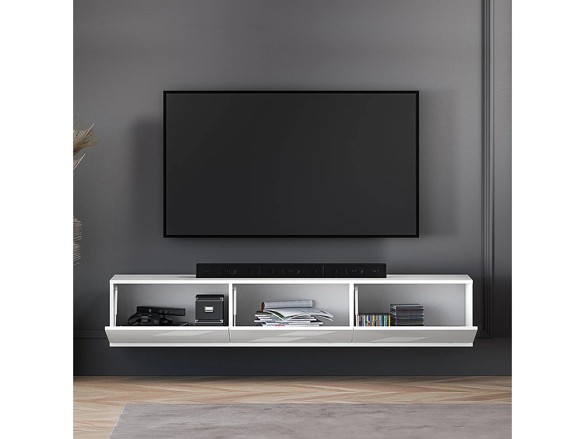Mobile TV 3 ante Aura bianco 170cm