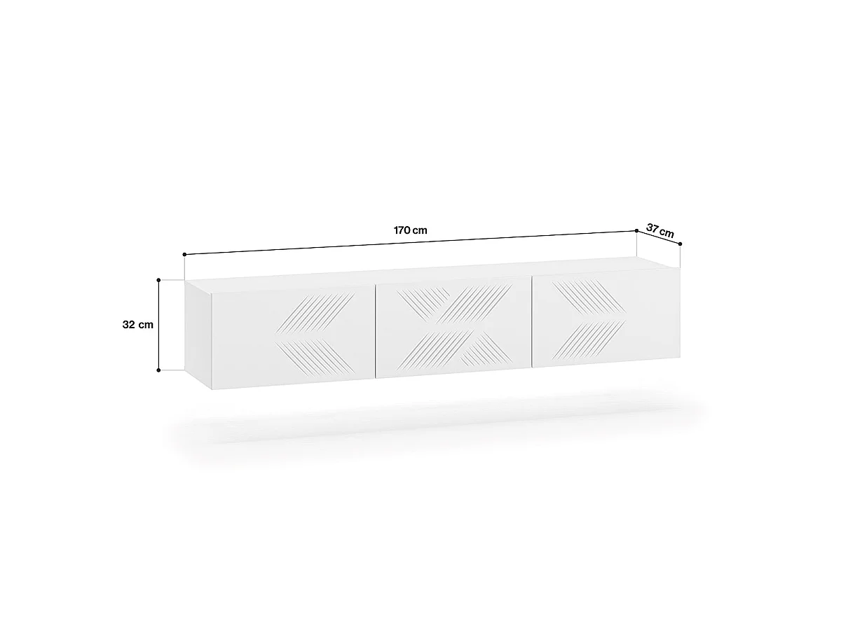Mobile TV 3 ante Aura bianco 170cm