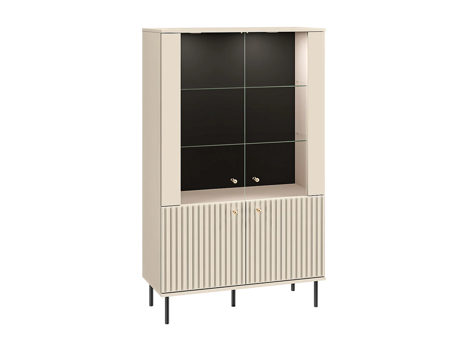 Vaisselier 4 portes LED Nova Cachemire