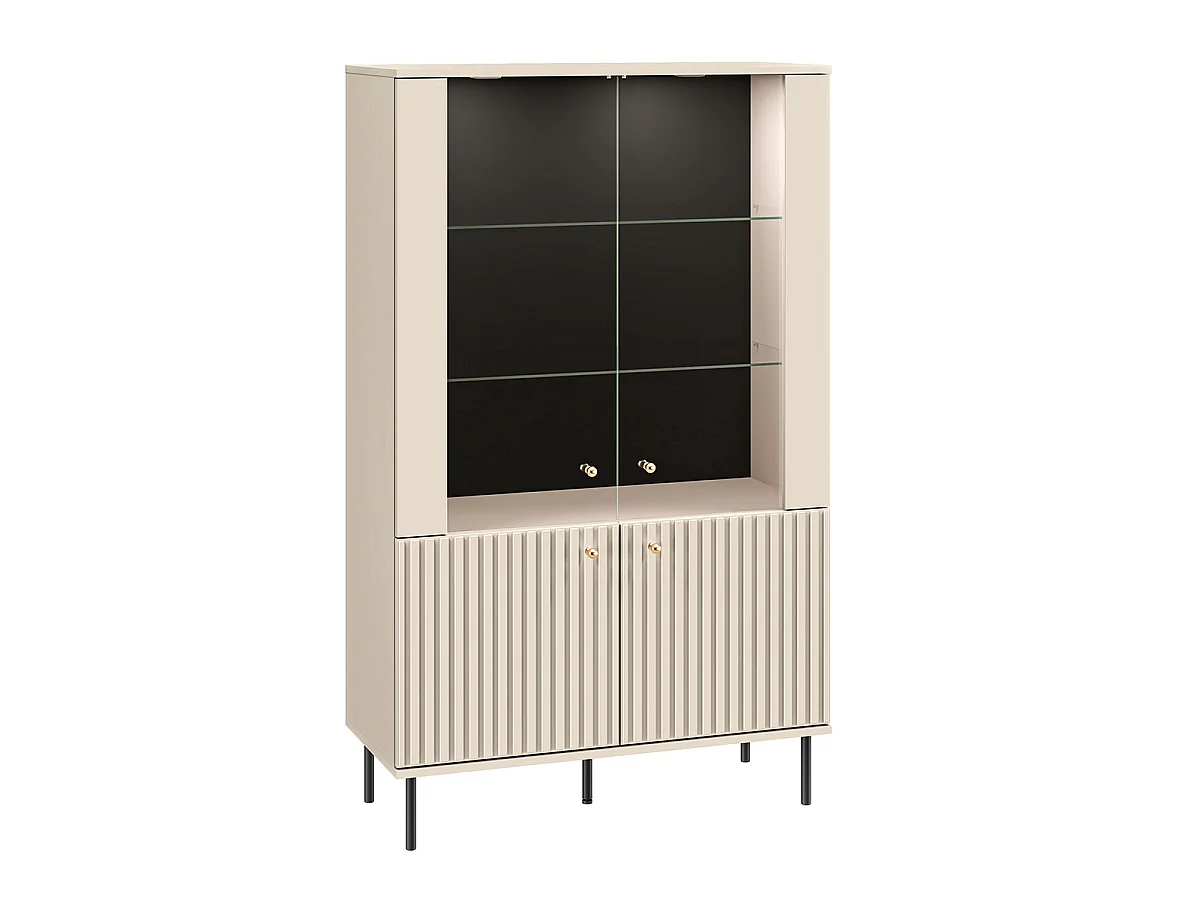 Vaisselier 4 portes LED Nova Cachemire