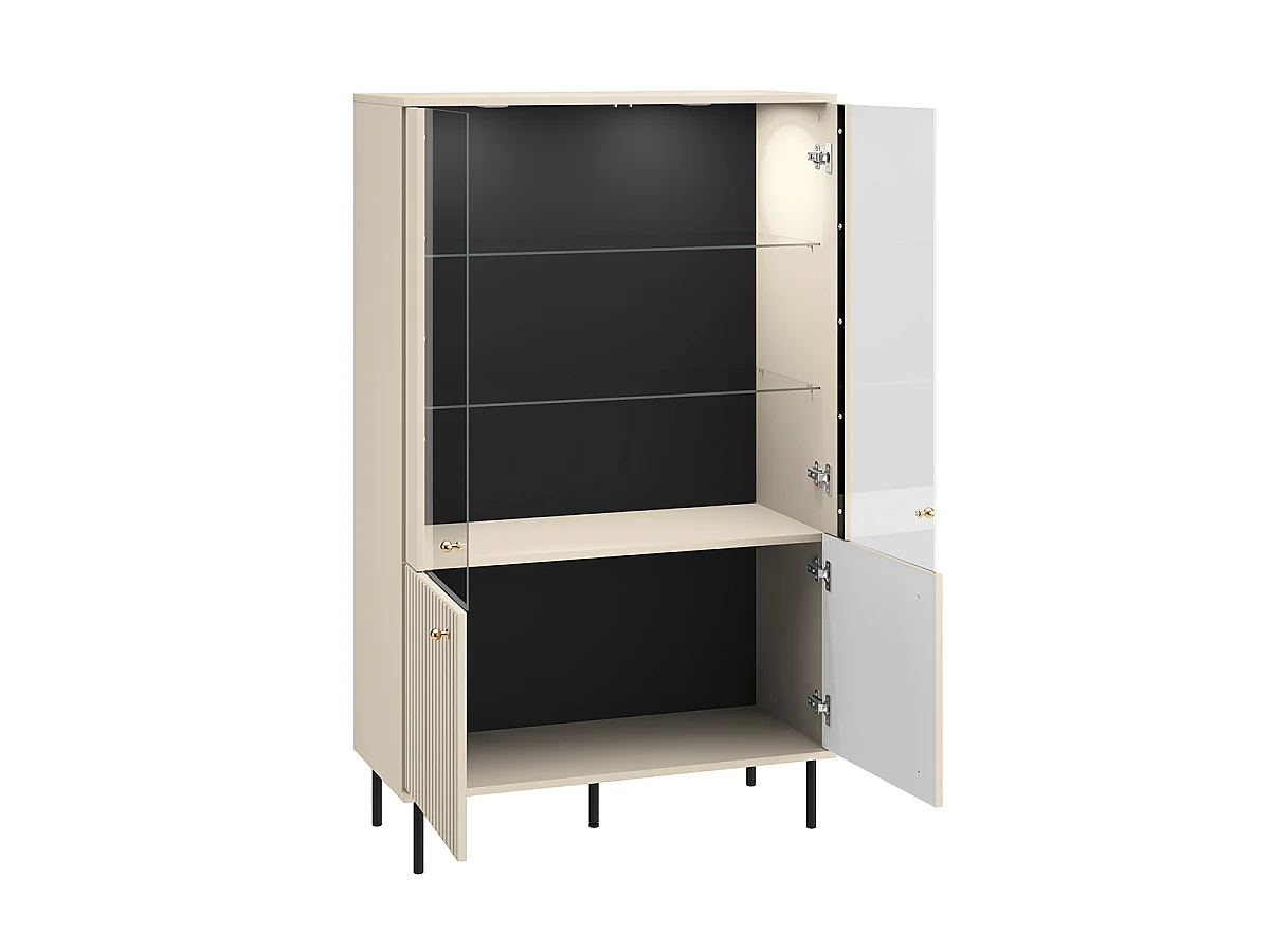 Vaisselier 4 portes LED Nova Cachemire