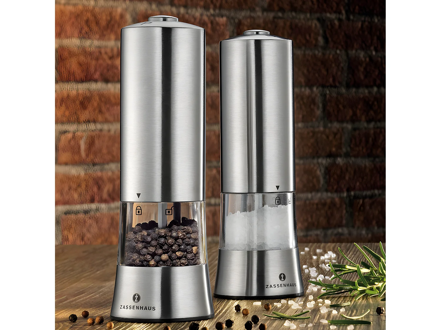 Moulin à poivre électrique Gera 18 cm en inox