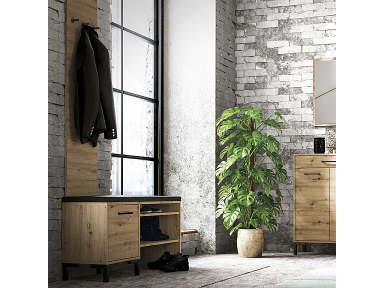 Sitzbank Schuhmöbel 1 Tür Liora Holz