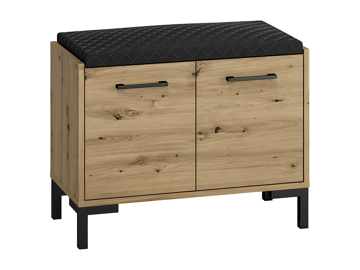 Banc meuble à chaussures 2 portes Liora Bois