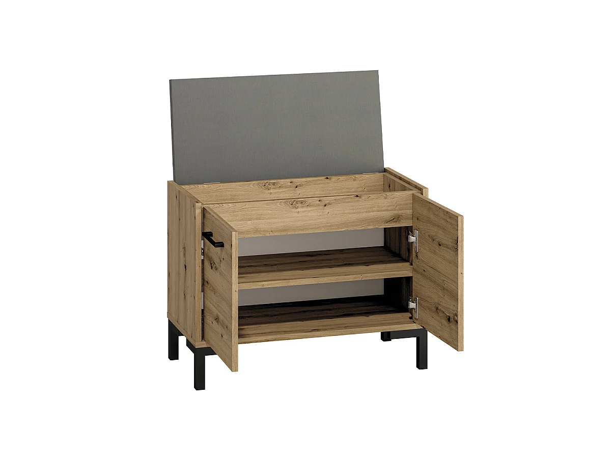 Banc meuble à chaussures 2 portes Liora Bois