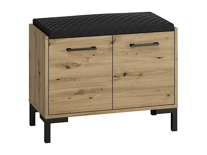 Banc meuble à chaussures 2 portes Liora Bois