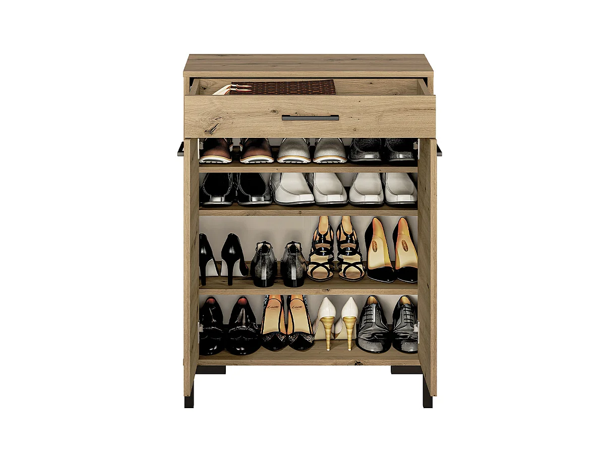 Meuble à chaussures 2 portes 1 tiroir Liora Bois